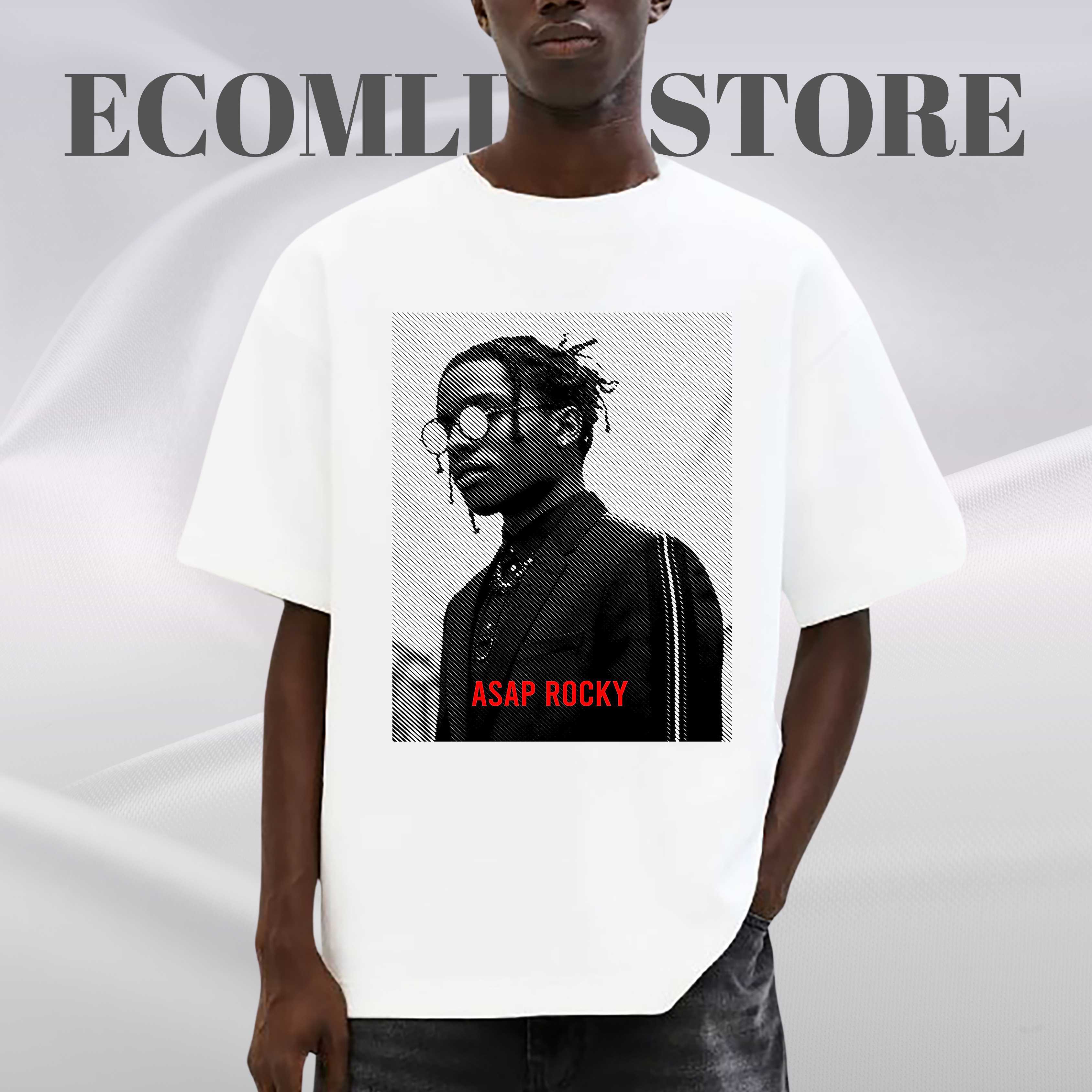 Asap Rocky Retro Vibe Tee, Glitch Art Rap Unisex T-Shirt